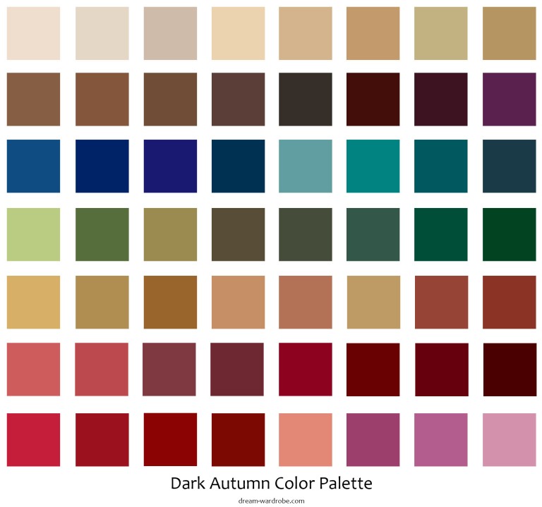 Dark Autumn Color Palette and Wardrobe Guide – Dream Wardrobe