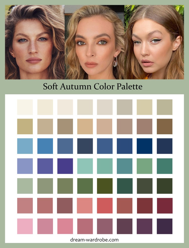 12 season color analysis
12 season color analysis book
Soft Autumn Color Type
Soft Autumn Color Palette
Soft Autumn Celebrities
Soft Autumn Wardrobe