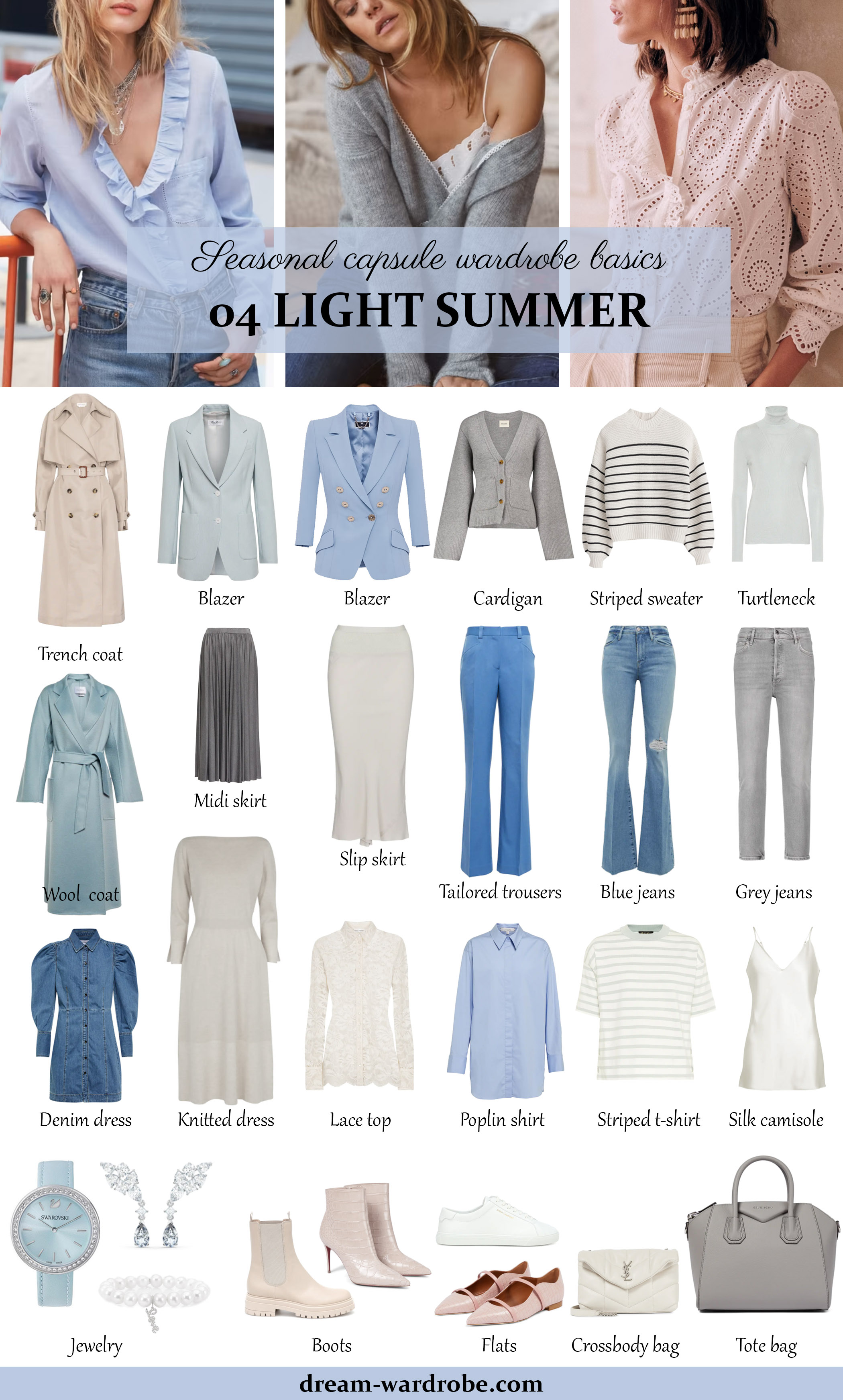 Light Summer Color Palette and Wardrobe Guide – Dream Wardrobe